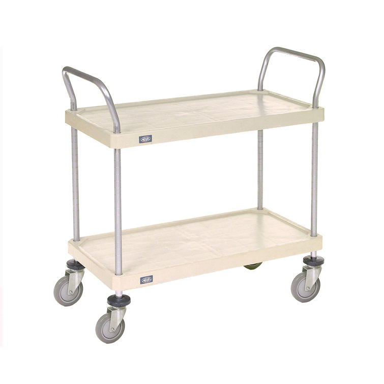 Nexel Solid Plastic 2 Shelf Utility Cart Wayfair